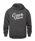 Canada Throws Embroidered Hoodie- Charcoal